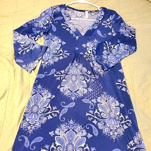 Jsha's Blue tunic shirt with pattern